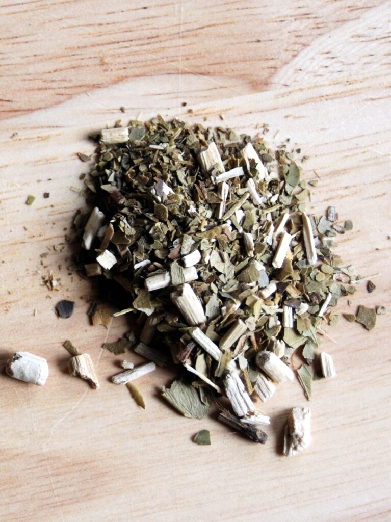 Yerba mate with stems