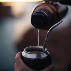 Pouring water into mate