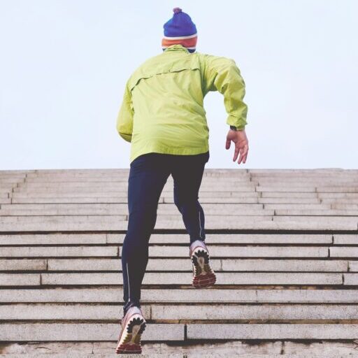 A person running with a lot of energy thanks to mate intake