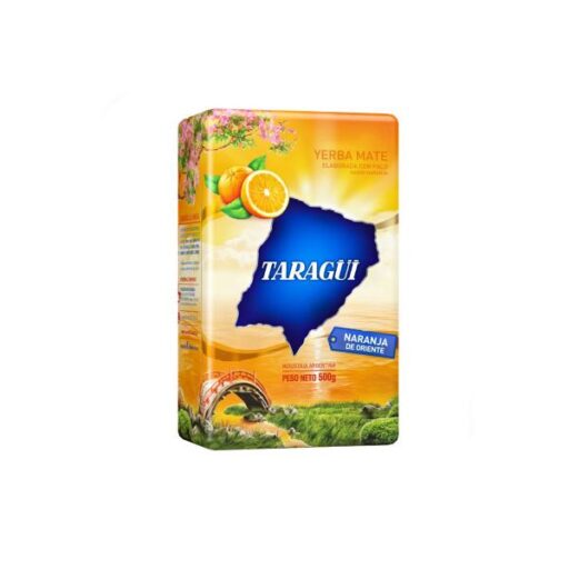 A half kilo package of Yerba Mate Taragui Orange